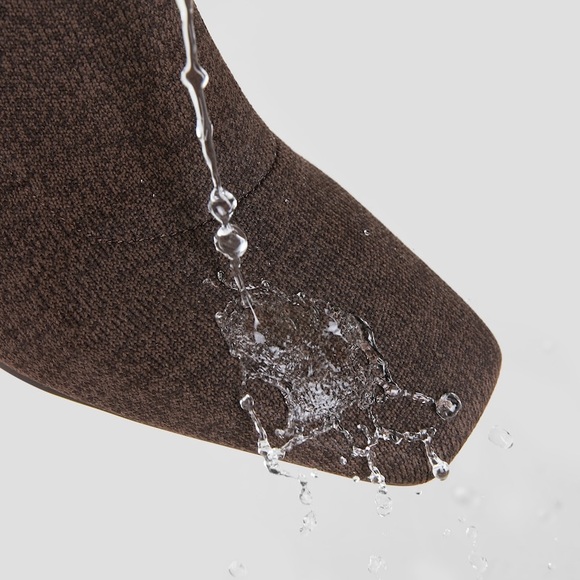 VIVAIA Regina Pro Square-Toe Water-Repellent Amanda Heeled Brown Boots Sz 36.5 - Picture 13 of 16